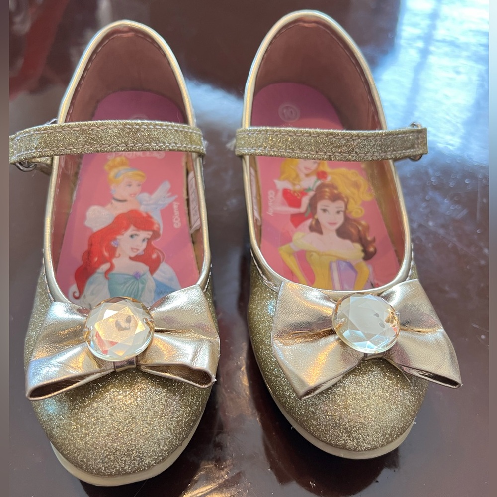 Disney princess gold high heels size toddler 10